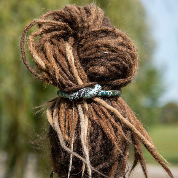 Colorful Dread Loc Ties worn